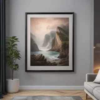 mockup wall art