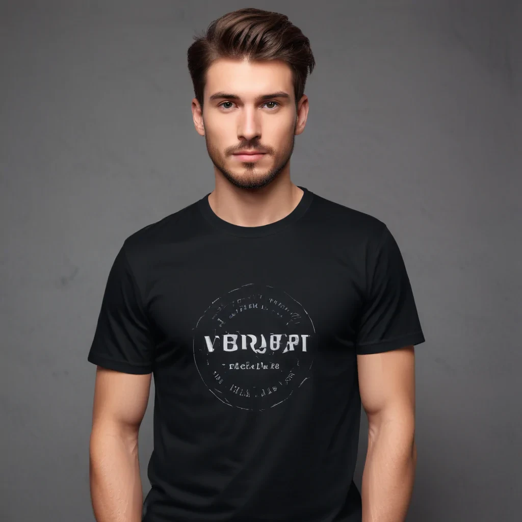 black t-shirt mockup