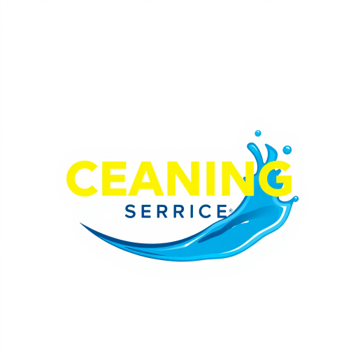 Create a clean, modern logo for a cleaning service featuring a sponge and blue splashes, using a high-resolution vector style, captured with a Canon EOS R5, 50mm lens, f/2.8 aperture, ISO 100, in bright daylight for vibrant colors and sharp details.