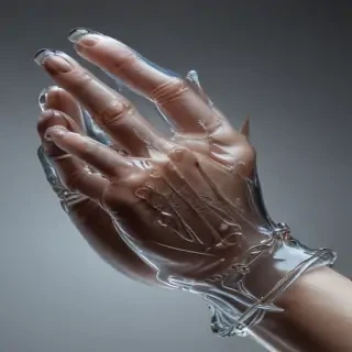 transparent praying hands