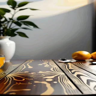 background on table