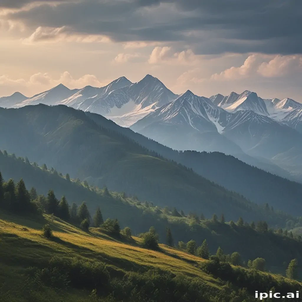 mountainous background