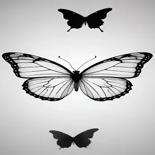 black butterfly outline