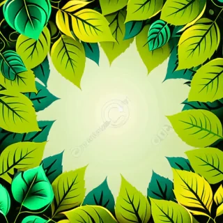 background with green leaves