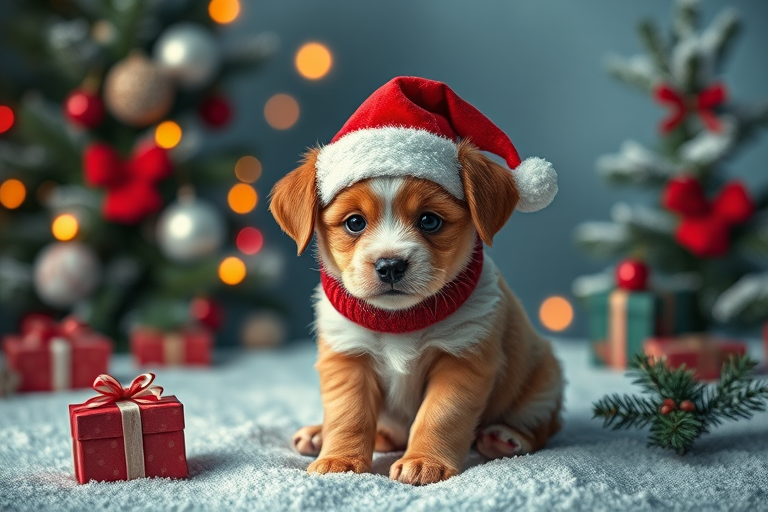 christmas puppy desktop backgrounds