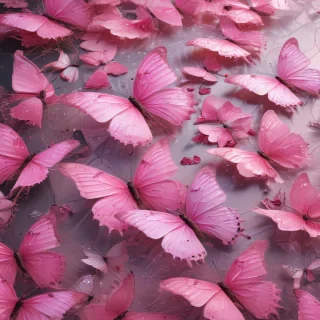 pink butterflies aesthetic