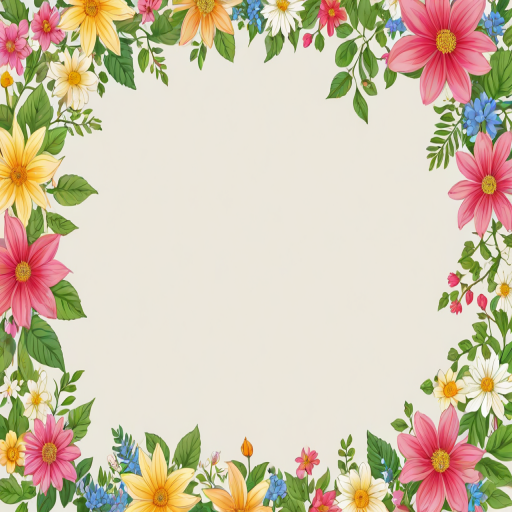 free flower border clipart
