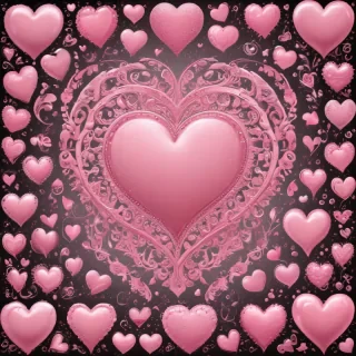 pink hearts clipart