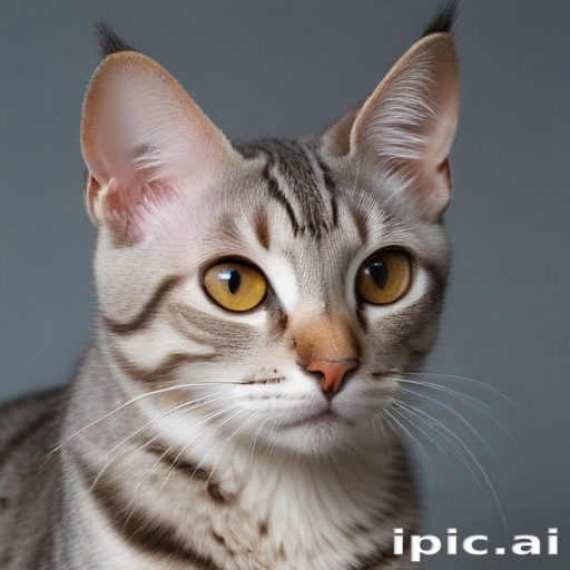 A Beautiful Close-Up of a Striking Cat with Distinctive Features.