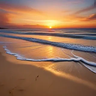 beach background sunset