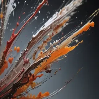 transparent paint splatter