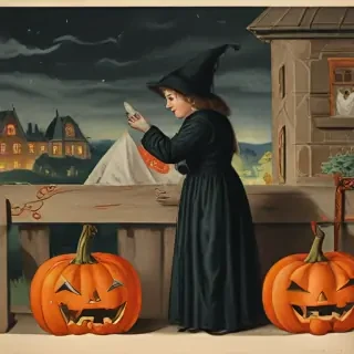 public domain vintage halloween art