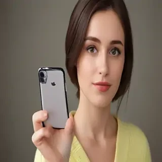 holding phone