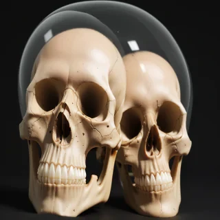 transparent skull