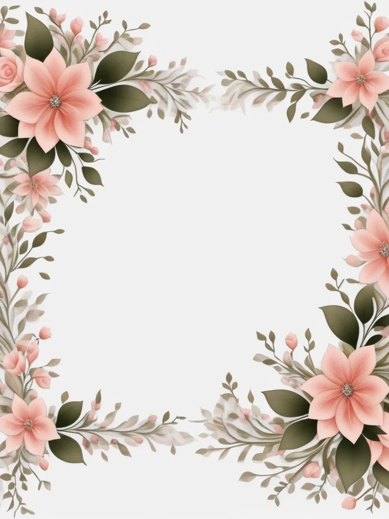 transparent floral border