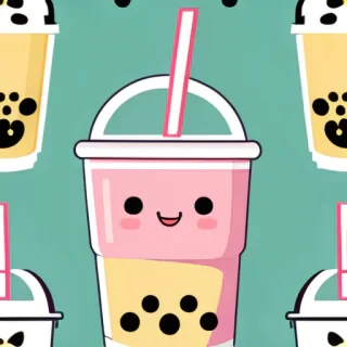 cute boba tea wallpapers