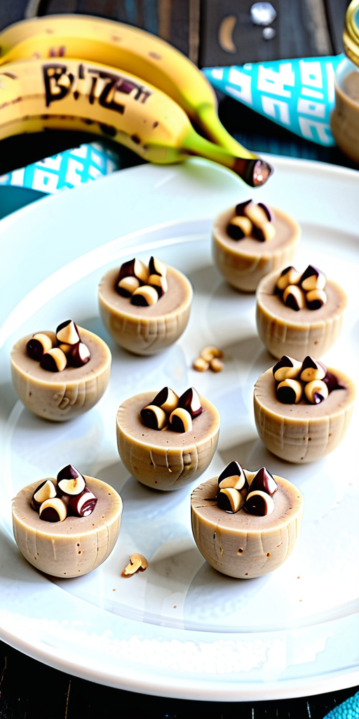 frozen banana peanut butter bites