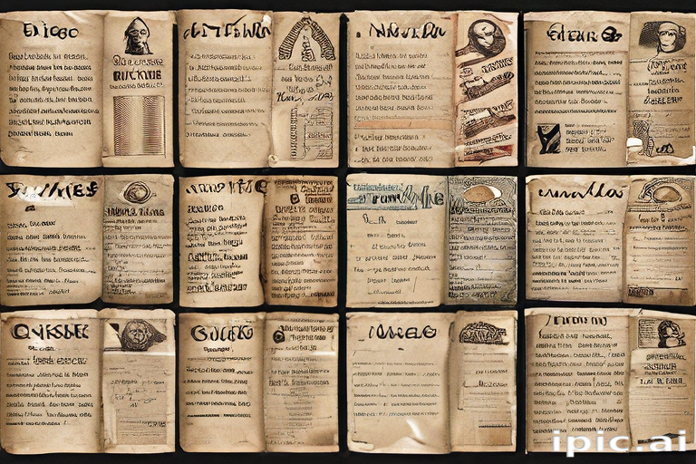 Collection of Ancient Manuscripts Featuring Diverse Scripts and ...