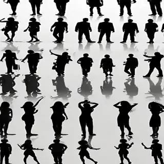people silhouettes