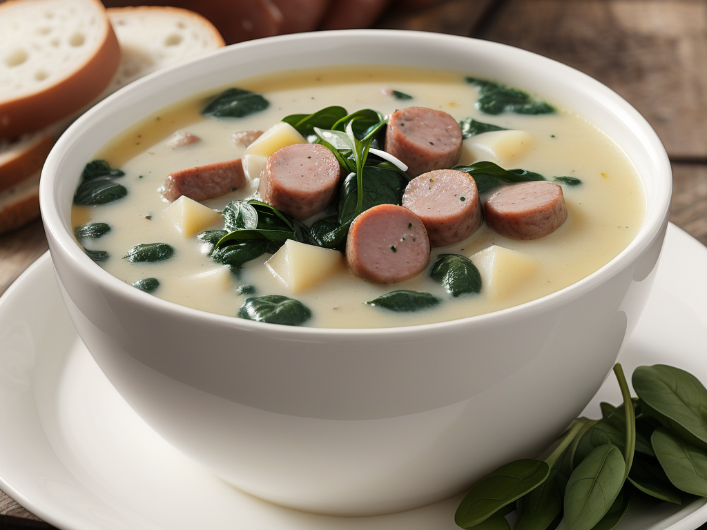 sausage potato and spinach soup