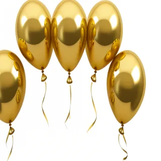 gold balloons png