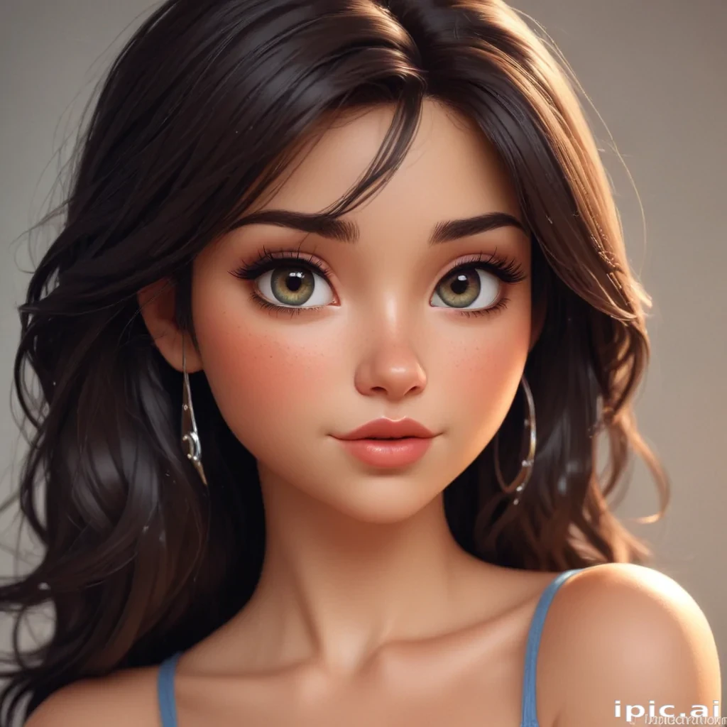 brunette cartoon character
