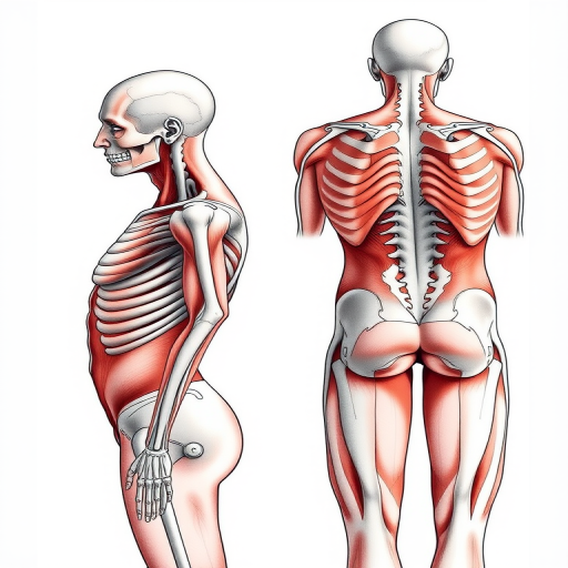 Create a detailed anatomical illustration of a male figure, front and back view, using a high-resolution digital camera with a 50mm lens at f/8 aperture, in natural light, ensuring sharp focus and clear lines for enhanced image quality.