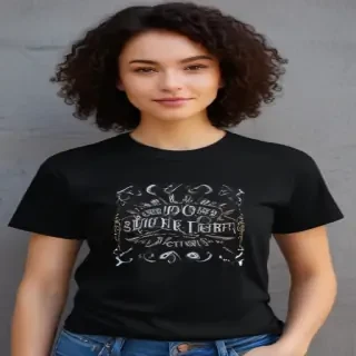 black tee mockup