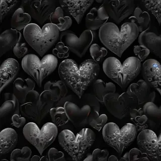 hearts background black
