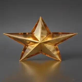 transparent gold star