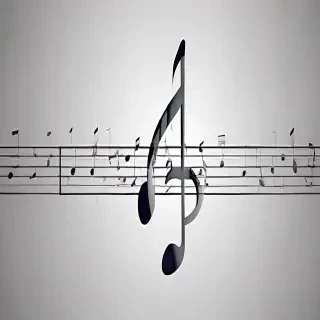 transparent music note