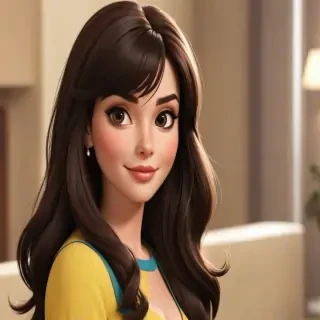 brunette cartoon characters