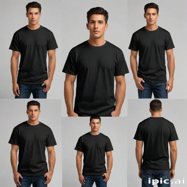 black tee mockup