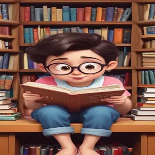 cartoon of reading