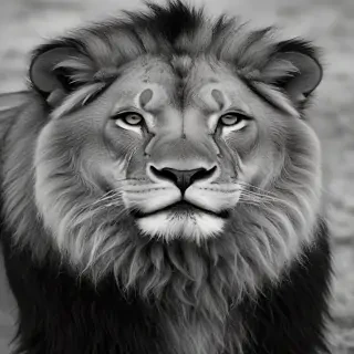 lion black and white pictures