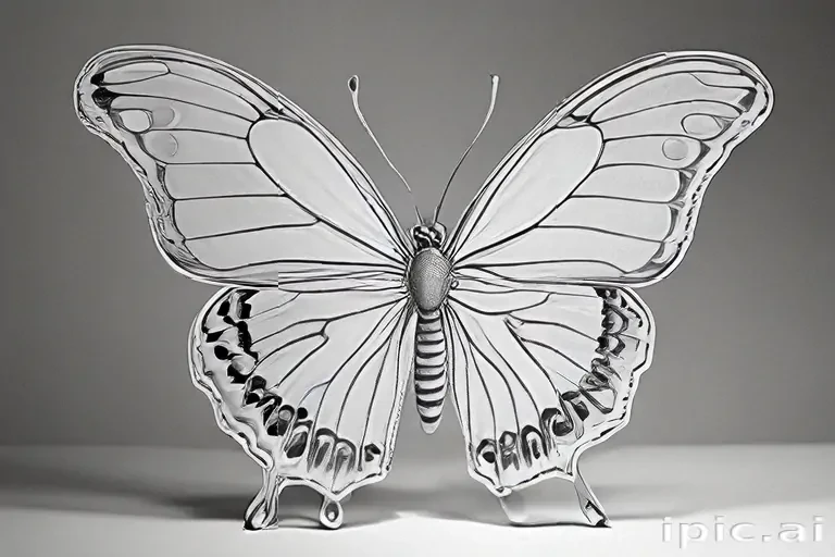 outline drawing of a butterfly