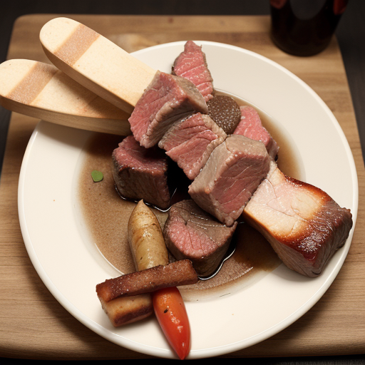 beef marrow bones with meat