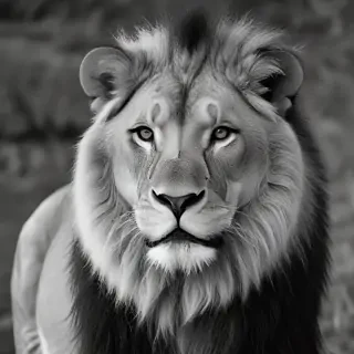 lion black and white pictures