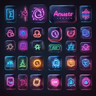 neon app icons