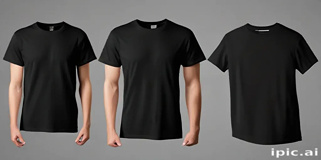 black tee shirt mockup