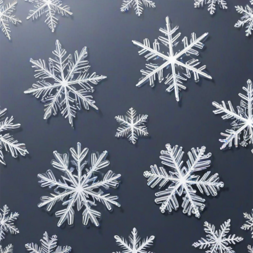transparent snowflakes