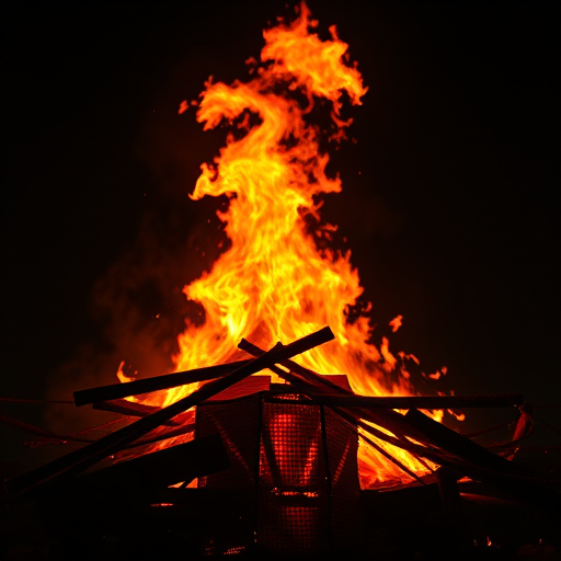 background with fire