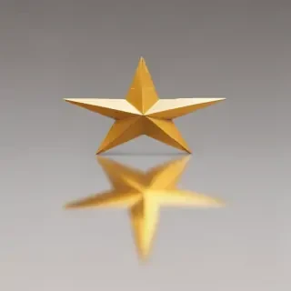 transparent gold star