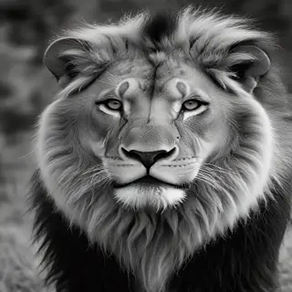 lion black and white pictures