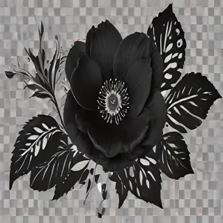 black flower png