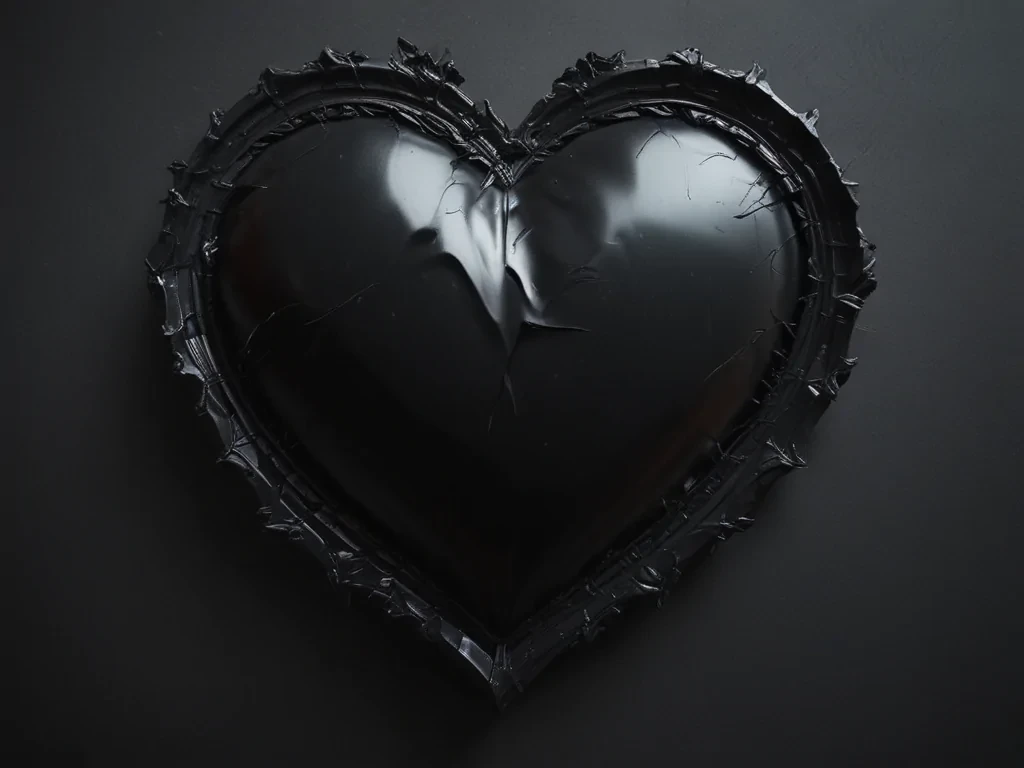 black broken heart