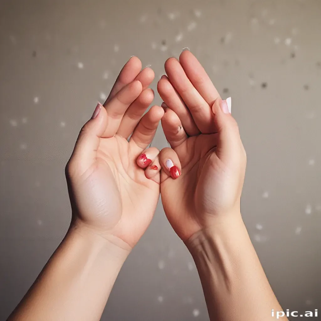hand heart aesthetic