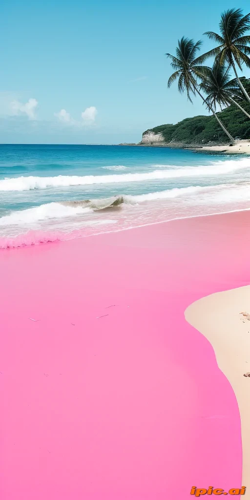 pink beach aesthetic