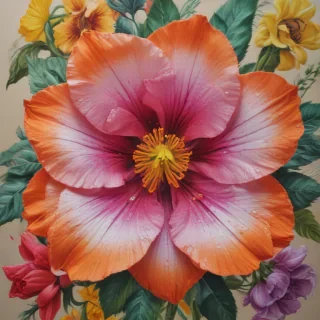 flower drawing images with colour