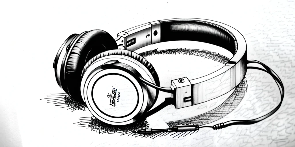headphones drawing